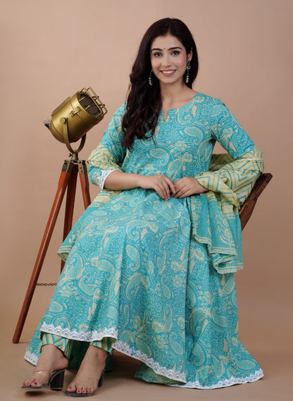 Premium Cotton Suit With Dupatta