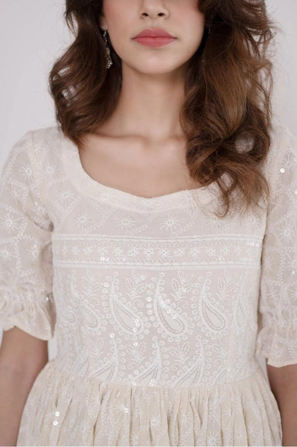 Beautiful White Chikankari Dress