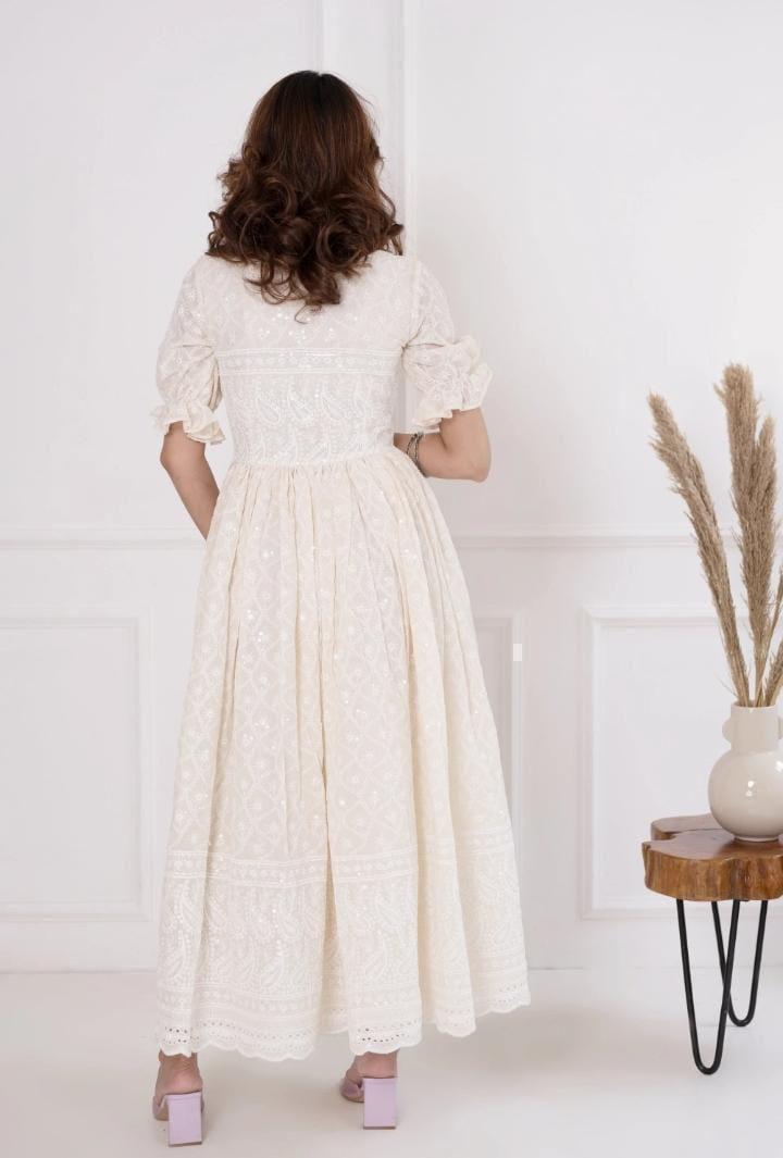 Beautiful White Chikankari Dress