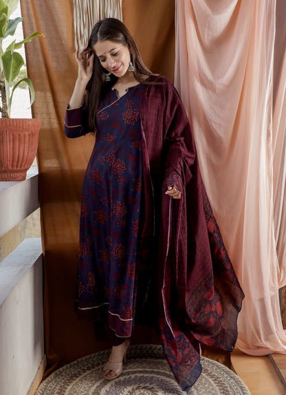 Beautiful Anarkali Kurti With Pant & Dupatta