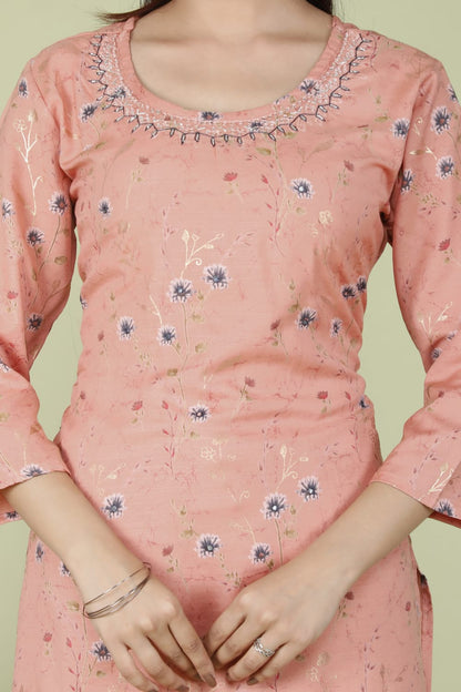 Beautiful Baby Pink Kurti set