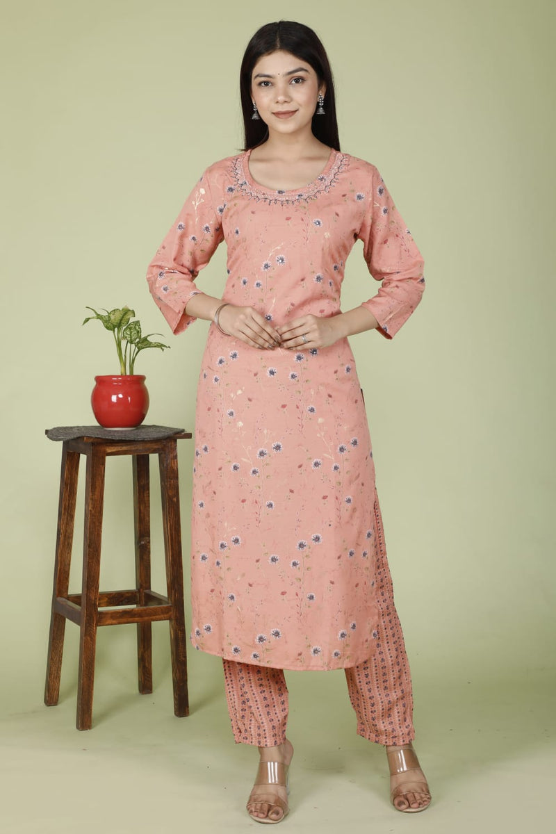 Beautiful Baby Pink Kurti set