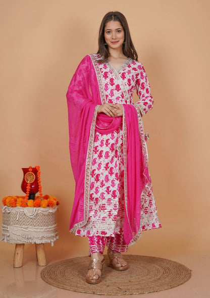 Beautiful Designer Aanarkali Suit with Dupatta