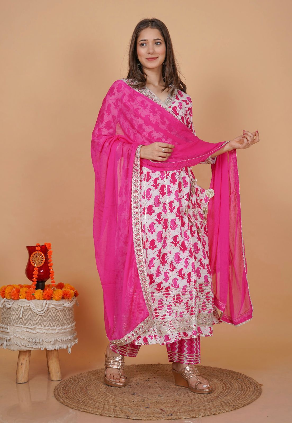 Beautiful Designer Aanarkali Suit with Dupatta