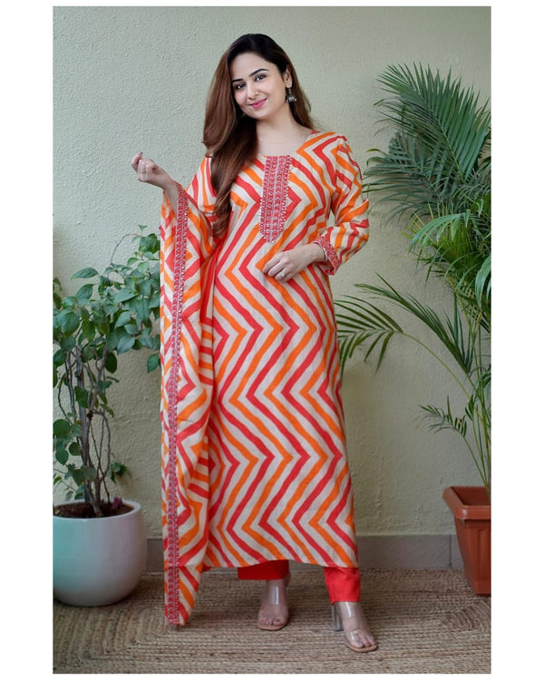 Beautiful Printed Suit with Dupatta