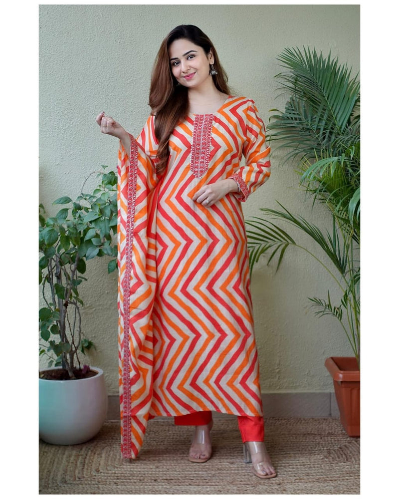 Beautiful Printed Suit with Dupatta