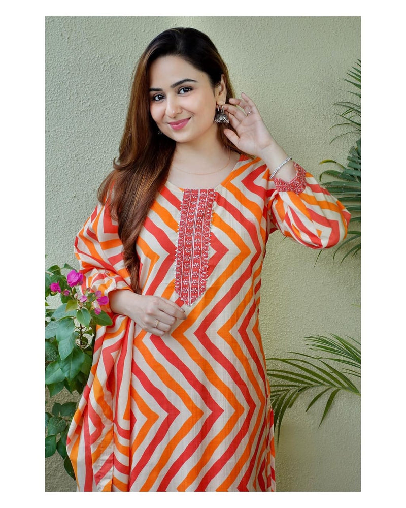 Beautiful Printed Suit with Dupatta