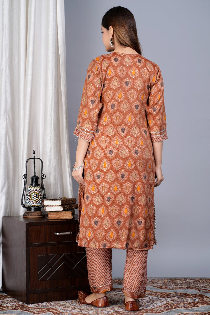 PREMIUM QUALITY STRAIGHT KURTI WITH PANT AND DUPATTA SET