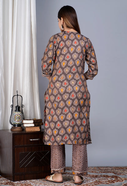 PREMIUM QUALITY STRAIGHT KURTI WITH PANT AND DUPATTA SET