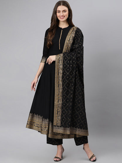 Beautiful Anarkali Kurti With Palazzo And Dupatta