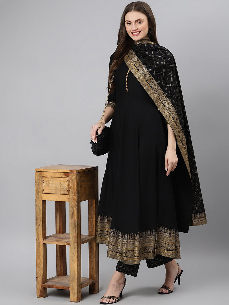 Beautiful Anarkali Kurti With Palazzo And Dupatta