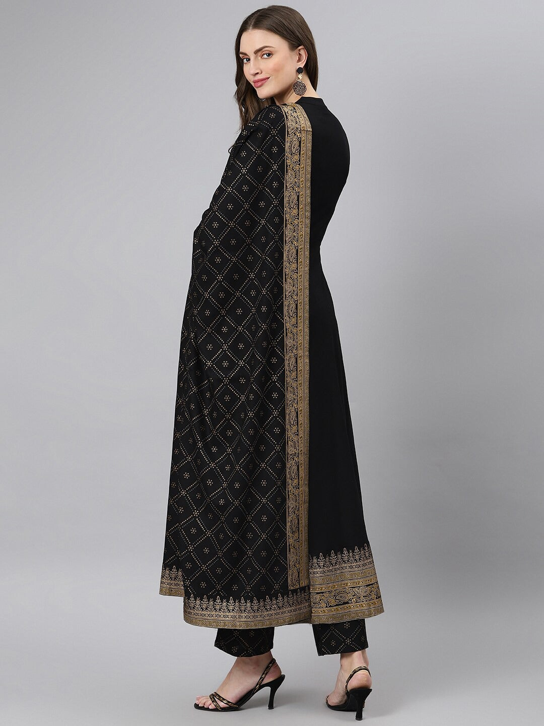 Beautiful Anarkali Kurti With Palazzo And Dupatta