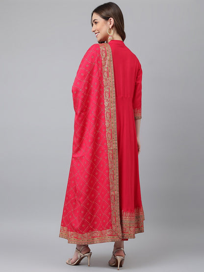 Beautiful Anarkali Kurti With Palazzo And Dupatta