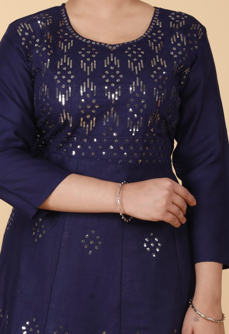 BEAUTIFUL EMBROIDERY ANARKALI KURTA WITH PANT