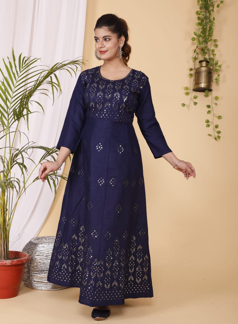 BEAUTIFUL EMBROIDERY ANARKALI KURTA WITH PANT