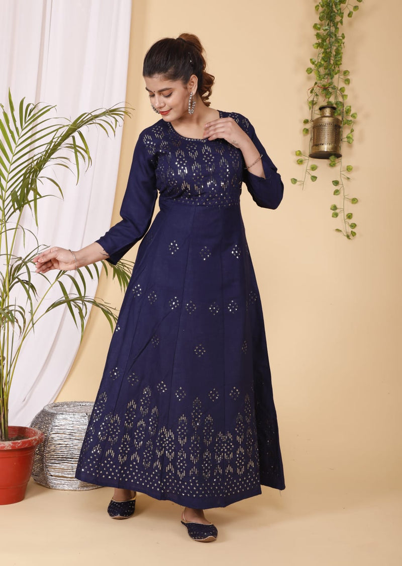 BEAUTIFUL EMBROIDERY ANARKALI KURTA WITH PANT