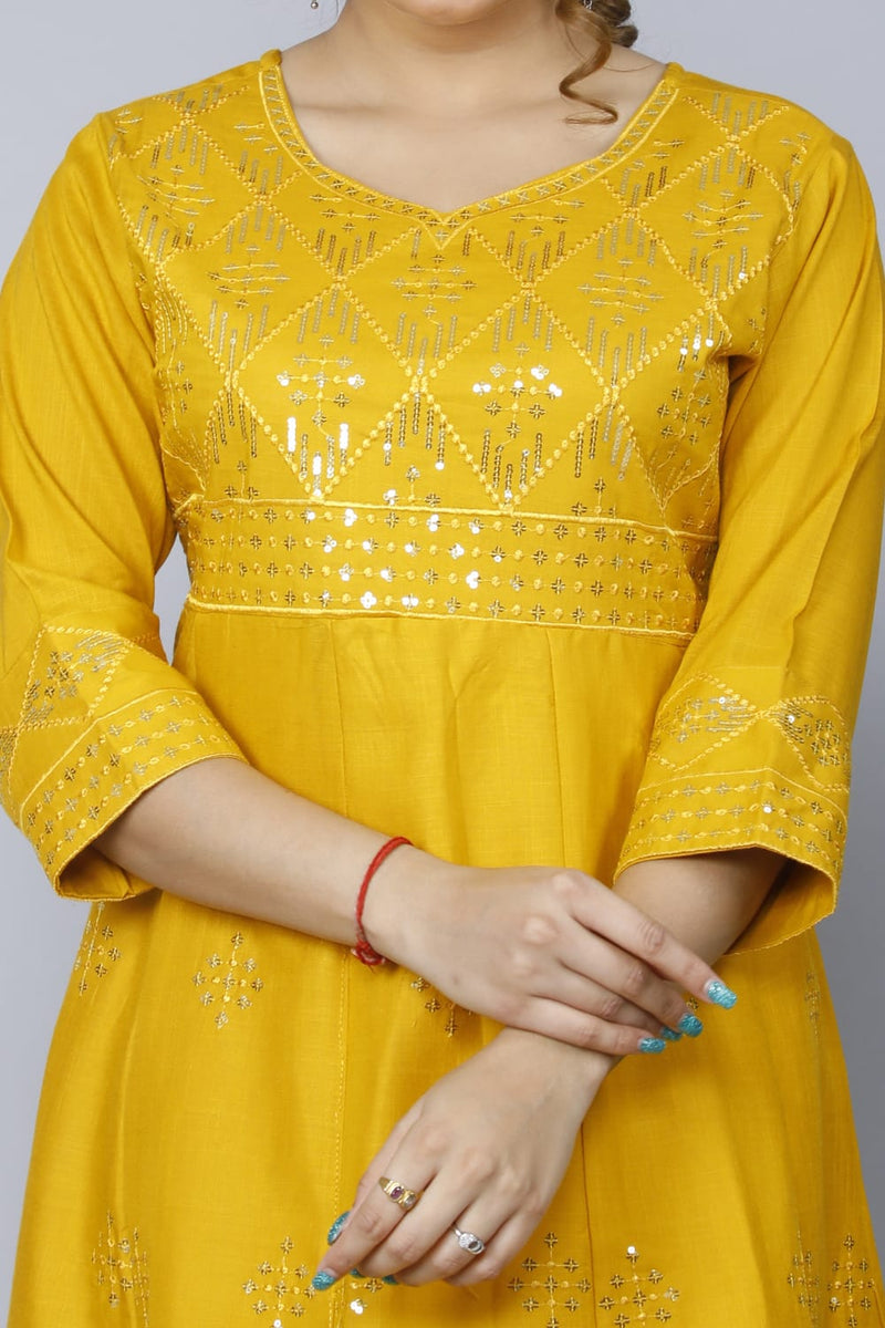 BEAUTIFUL EMBROIDERY ANARKALI KURTA WITH PANT