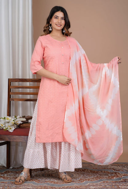 Classy Embroidery Kurti Pant with Dupatta