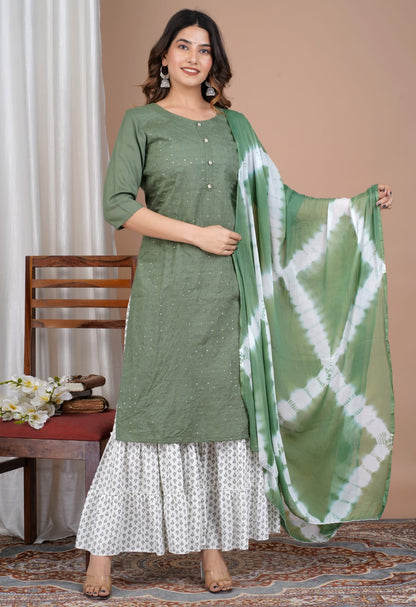 Classy Embroidery Kurti Pant with Dupatta