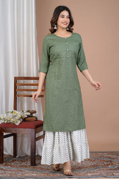 Classy Embroidery Kurti Pant with Dupatta