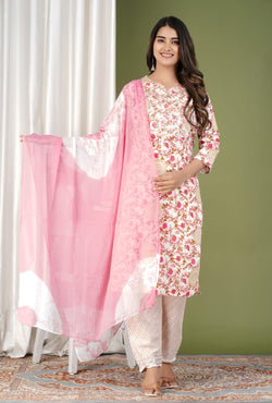 PREMIUM PROCION PRINTED KURTI WITH PANT AND DUPATTA