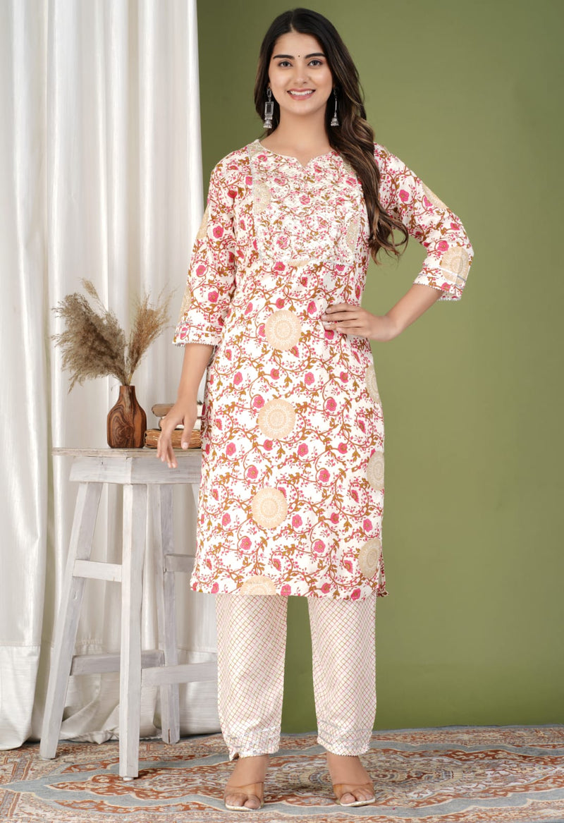 PREMIUM PROCION PRINTED KURTI WITH PANT AND DUPATTA