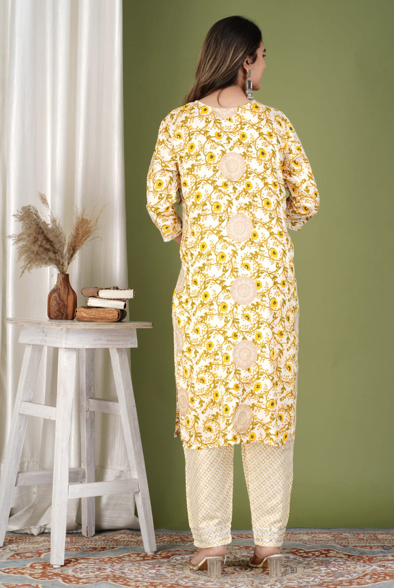 PREMIUM PROCION PRINTED KURTI WITH PANT AND DUPATTA