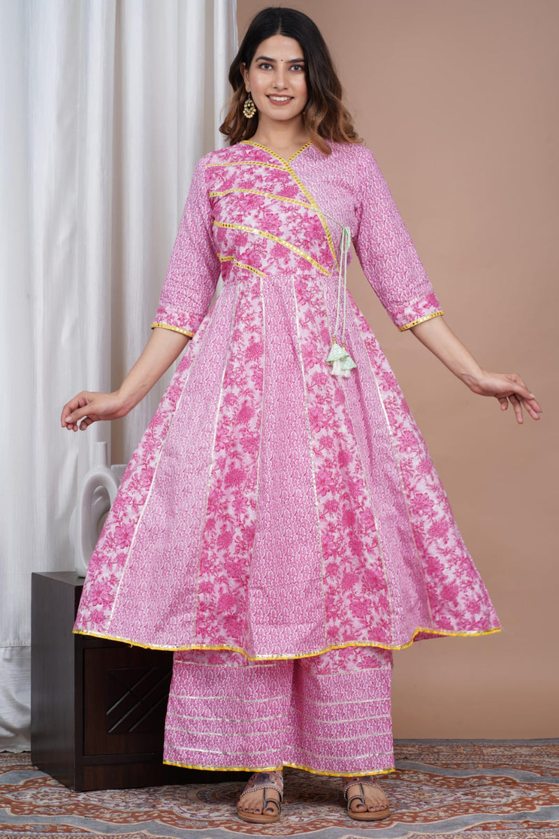 ANARKALI STYLE KURTI WITH PLAZO & DUPATTA