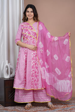 ANARKALI STYLE KURTI WITH PLAZO & DUPATTA