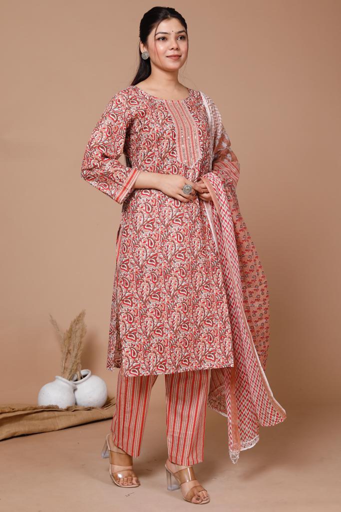 Heavy Sequence Hand Work Kurti 3pcs set