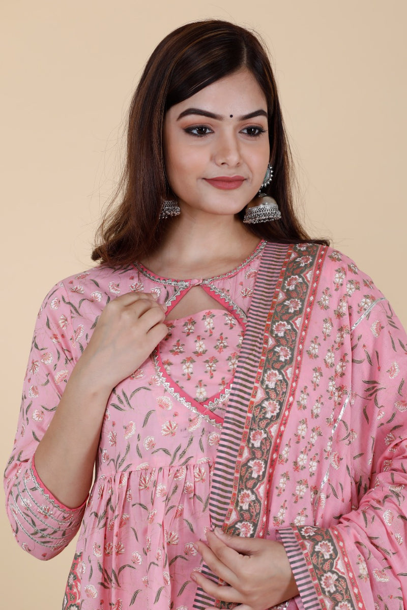 BEAUTIFUL COTTON KURTI  3PCS SET