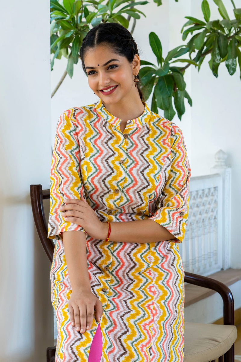 Colorful Stripe Pattern Kurti