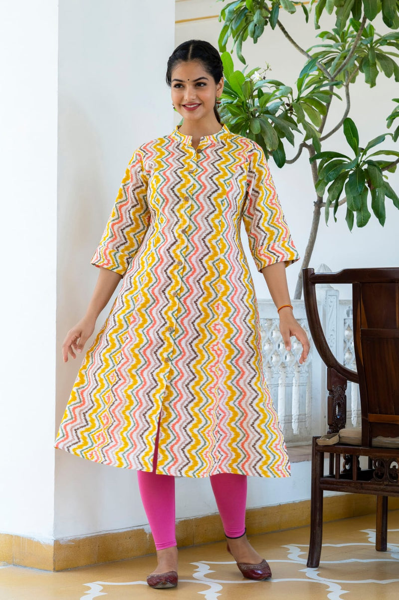 Colorful Stripe Pattern Kurti