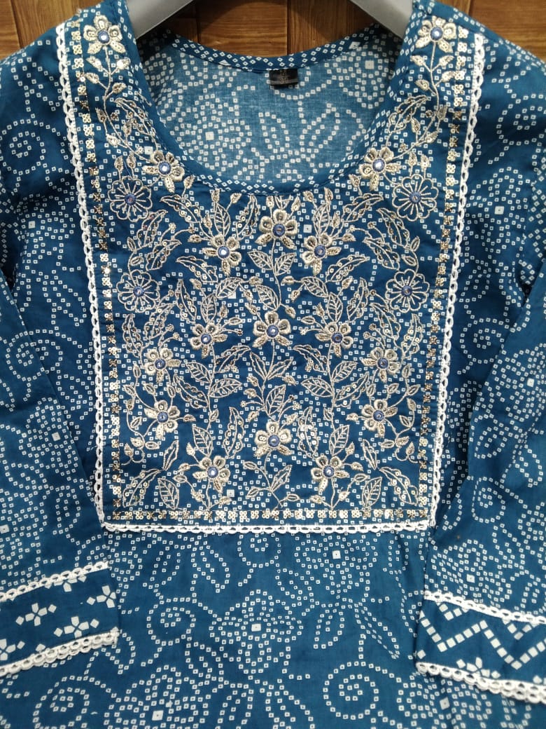 Royal Blue Suit With Dupatta