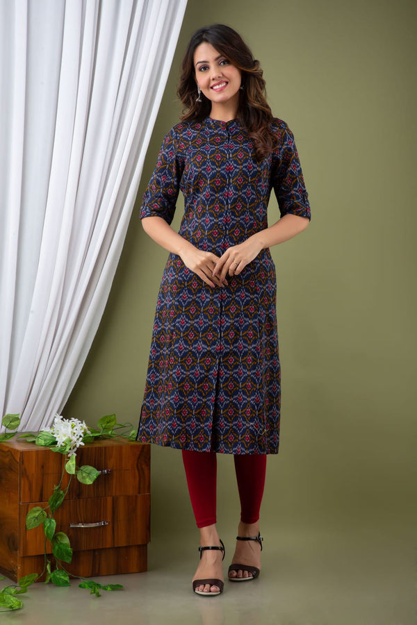 Plus Size Colorful Printed Kurti