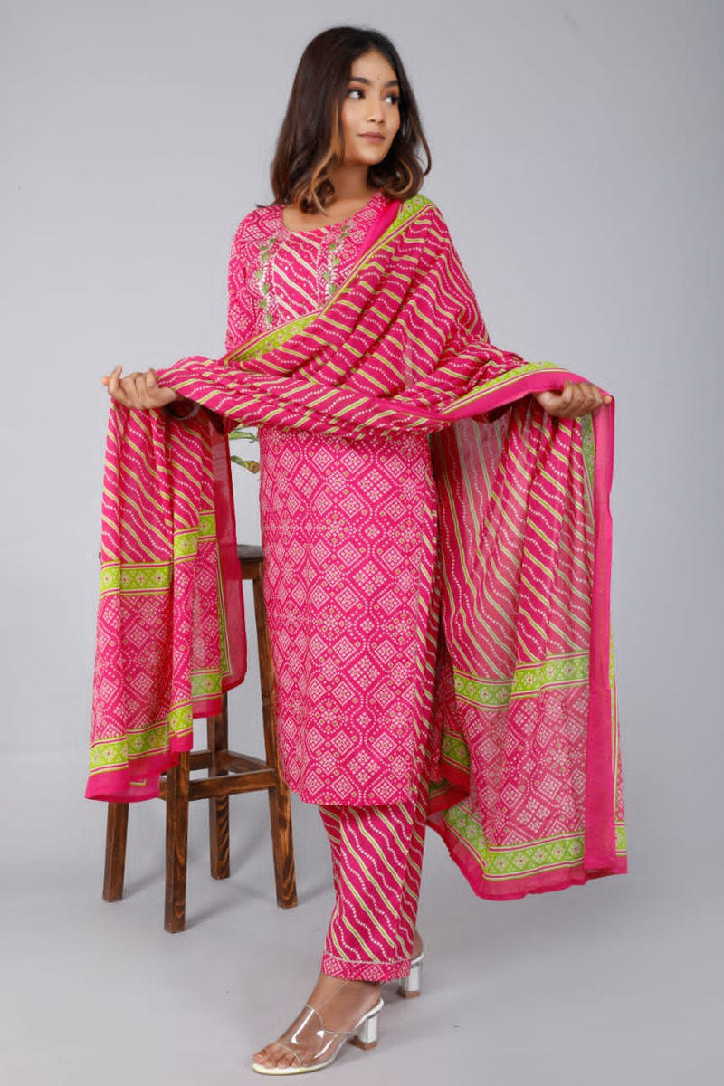 Beautiful Pink Suit With Dupatta