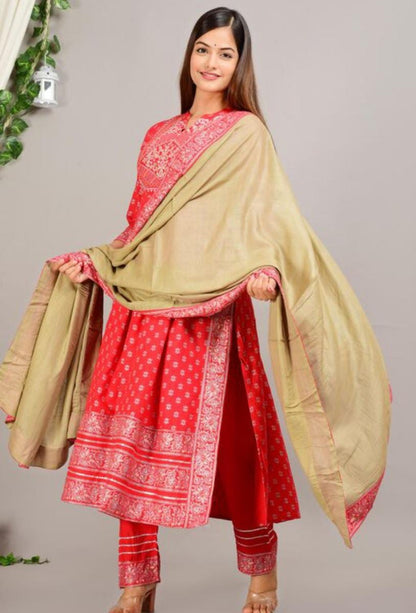 Beautiful Red Suit with Dupatta