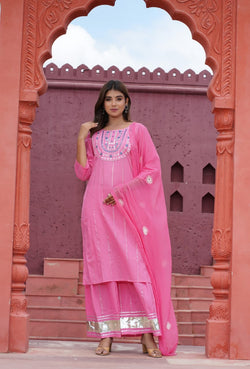 Designer Sharara Suit With Dupatta