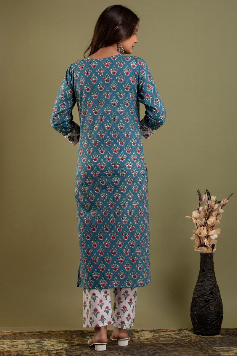 Designer Floral Printed Suit with Dupatta