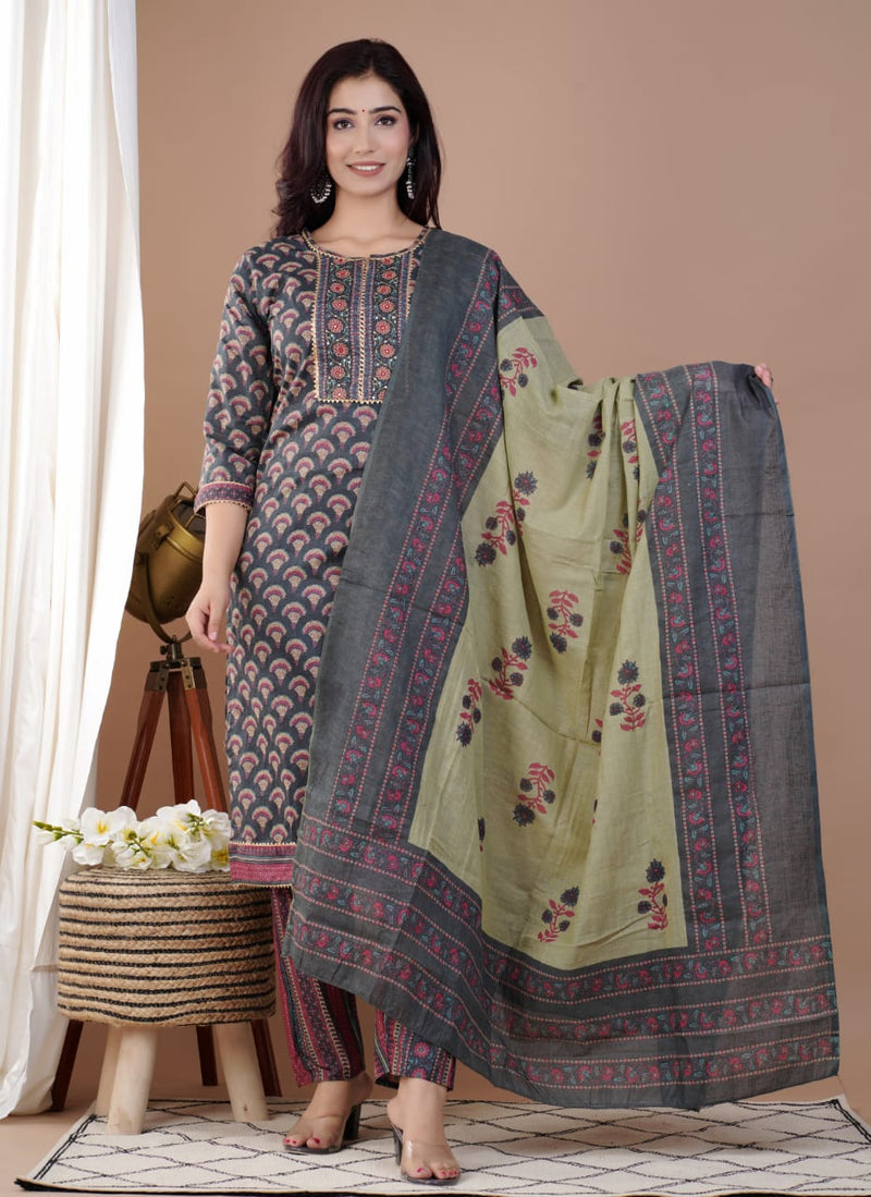 Beautiful Designer Kurti Set With Dupatta