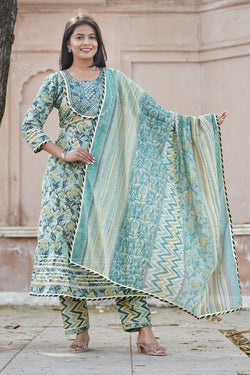 Beautiful Anarkali Kurti With Pant And Dupatta