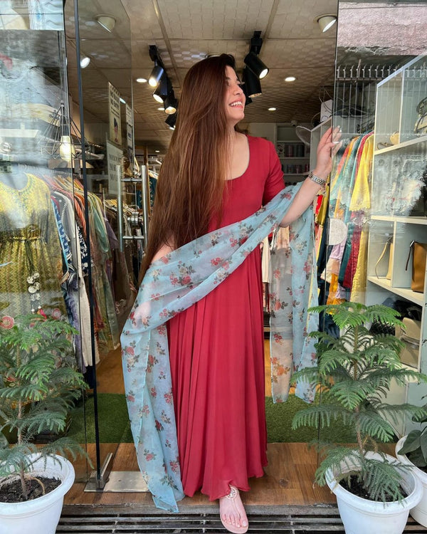 Beautiful Designer maxi With Dupatta