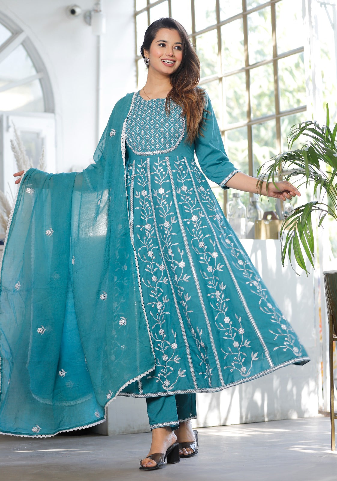 Beautiful Heavy Embroidery Anarkali Suit With Dupatta