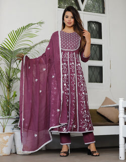 Beautiful Heavy Embroidery Anarkali Suit With Dupatta