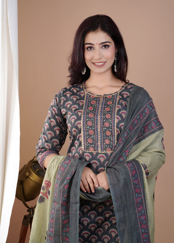 Beautiful Designer Kurti Set With Dupatta